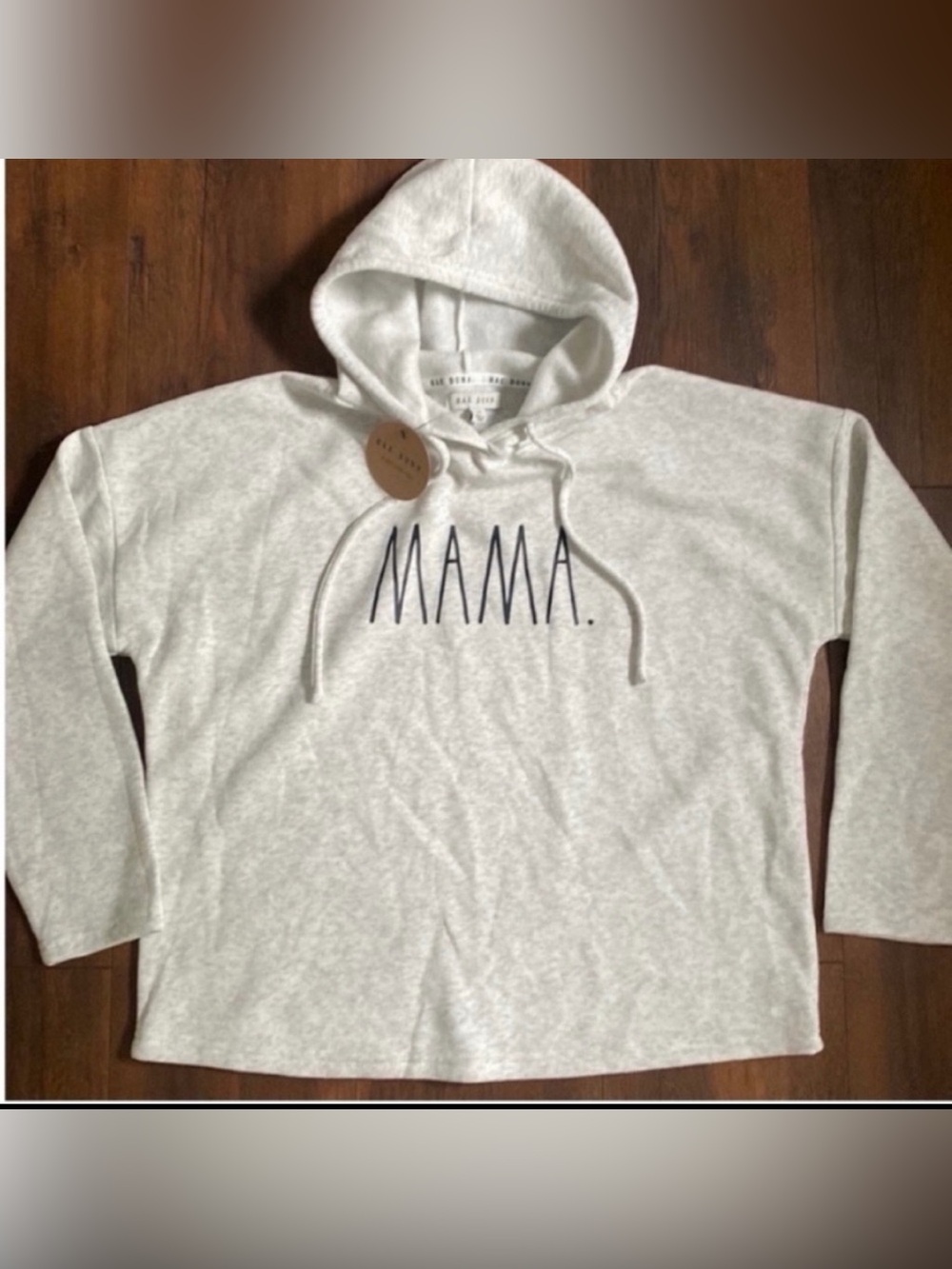 Rae Dunn Women’s “Mama” Top Hoodie Sweatshirt Gray New with tags size Large